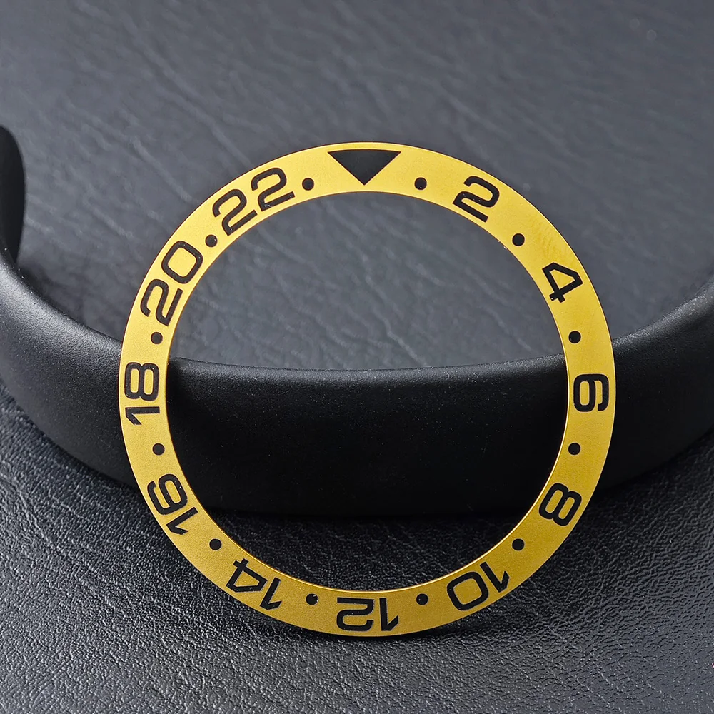 Men's Watch Replacement Bezel Insert with Tilted Ceramic and Carbon Fiber Texture