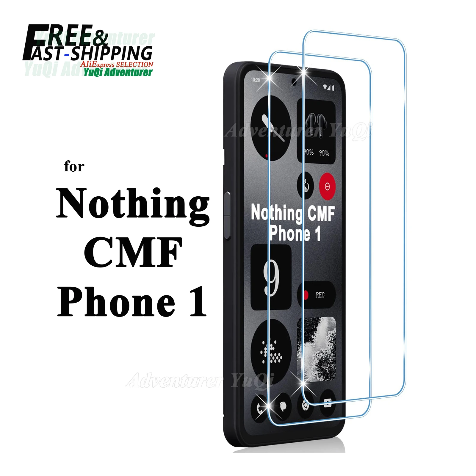 Displayschutzfolie für Nothing CMF Phone 1, gehärtetes Glas, HD-Kristall, Glimmer, 9H, kratzfeste Hülle, freundlich, klar