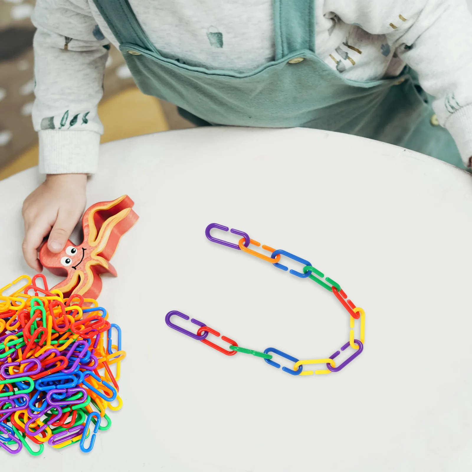 

Plastic C-clips Hooks Chain Links C-links Kids Educational Toy Rat Parrot Bird Toy Parts