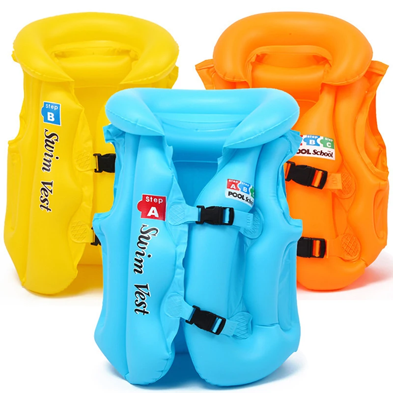 Children Swimming Rings PVC Inflatable Float Seat Swim Aid Safety Float Swim Life Jacket Safety Water Toy Life Jacket Lift Vest Life Jacket