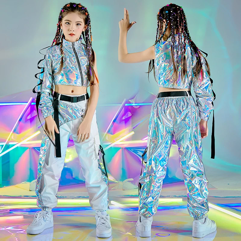 Hip-hop Dance Clothes Reflective Rave Outfit Girl Sets Jazz Dancewear  Festival Crop Tops Cargo Pants Catwalk Show Costume Dl8320 - Jazz -  AliExpress