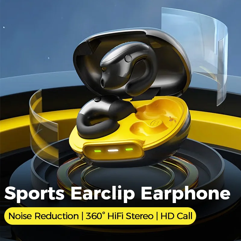 

Sports Earclip Bluetooth Earphones TWS HiFi Stereo Wireless Headphones ENC Noise Reduction Headsets Open Earbuds with Mic A28