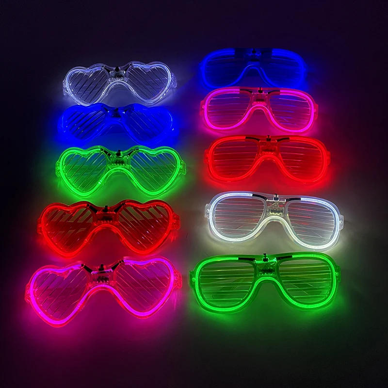 Occhiali Speciali A Forma Di Cuore - 3 Pezzi, Effetti Luminosi Per Feste E Eventi Notturni
