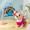 Electronic Plush Dog Toy Robot Puppy Walk Bark Sing Songs Music Animal Leash Controled Electric Pet For Kids Birthday Gift 1