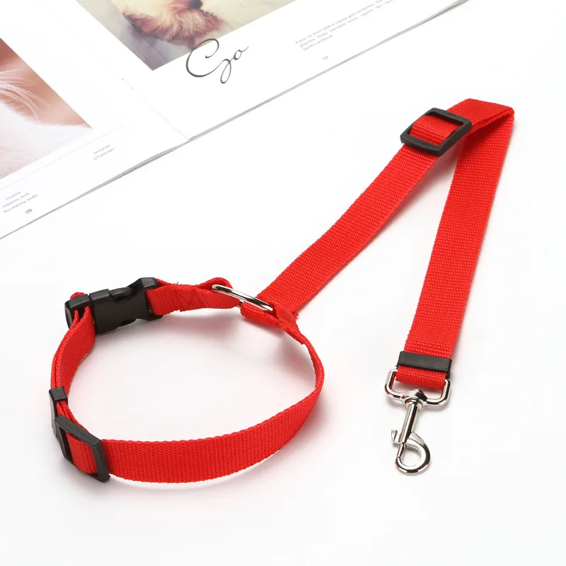 Dog Cat Car Safety Belt Adjustable Leash Vehicle Seat Belt Pet Supplies Harness Safe Lever Traction Collar  Puppy  Leash