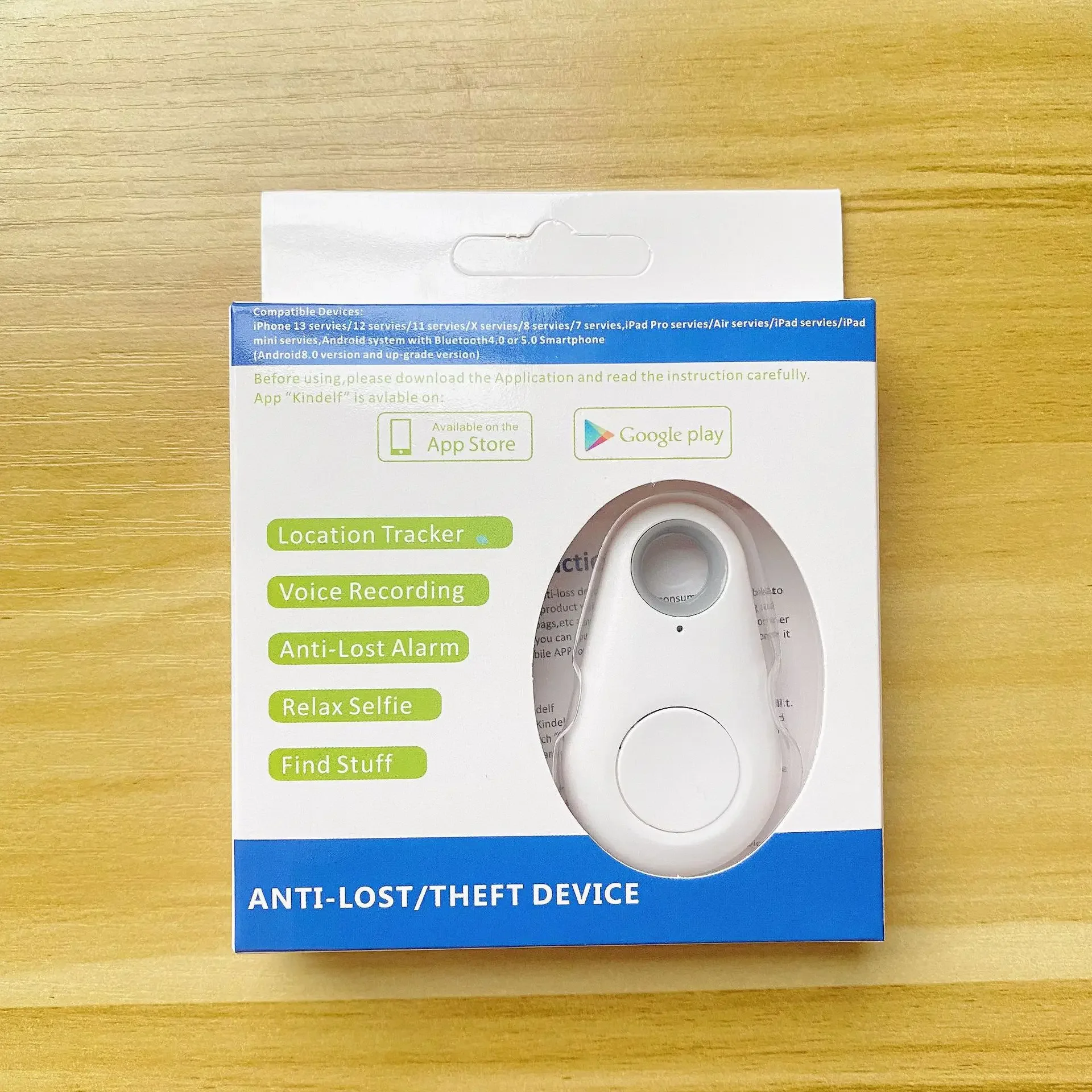 Bluetooth 4.0 Key Finder & Pet Locator - Anti-Lost GPS Tracker For Keys, Suitcase, Pets - White By ATRTEC