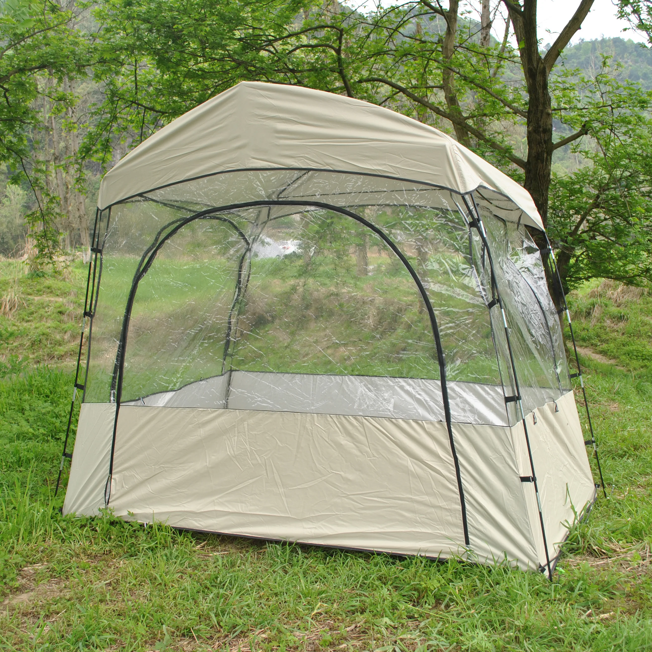 Tienda De Capaña Deportiva Grande Refugio Transparente A Prueba De Lluvia Y Viento Para Clia