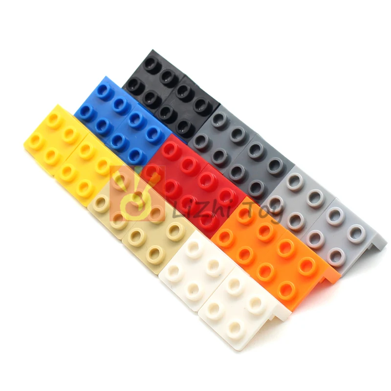 50개 MOC 베이스 플레이트 99207 브래킷 1x2-2x2 인버티드 빌딩 블록 DIY 호환 피규어 스탠드 디스플레이 조립 브릭 장난감