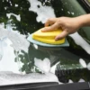 FOSHIO Window Glass Sponge Scrubber Car Wash Cleaning Scraper with Replacement Scouring Pad Auto Detailing Household Cleaner 6