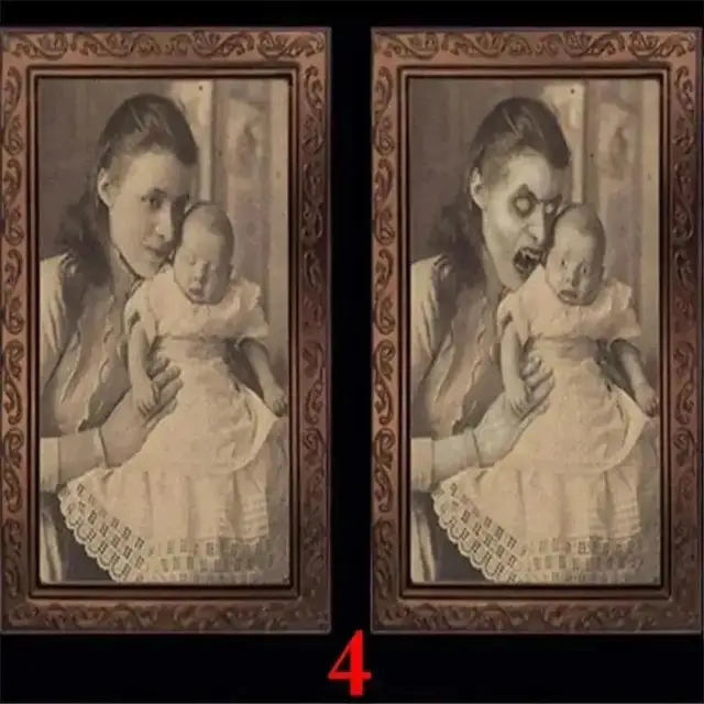 New 3D Changing Face Ghost Picture Frame Halloween Horror Craft Supplies Haunted House Party Decor Halloween Decoration Prop 6