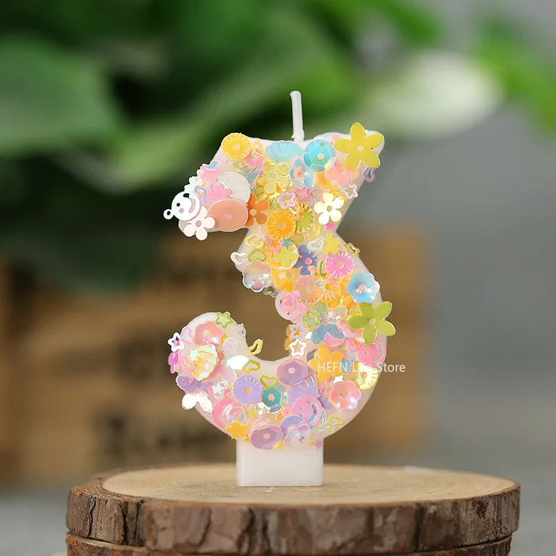2025 New 0-9 Digits DIY Birthday Candles Cute Colorful Children's Birthday Girls Number Cake Decorations Candle Room Decor