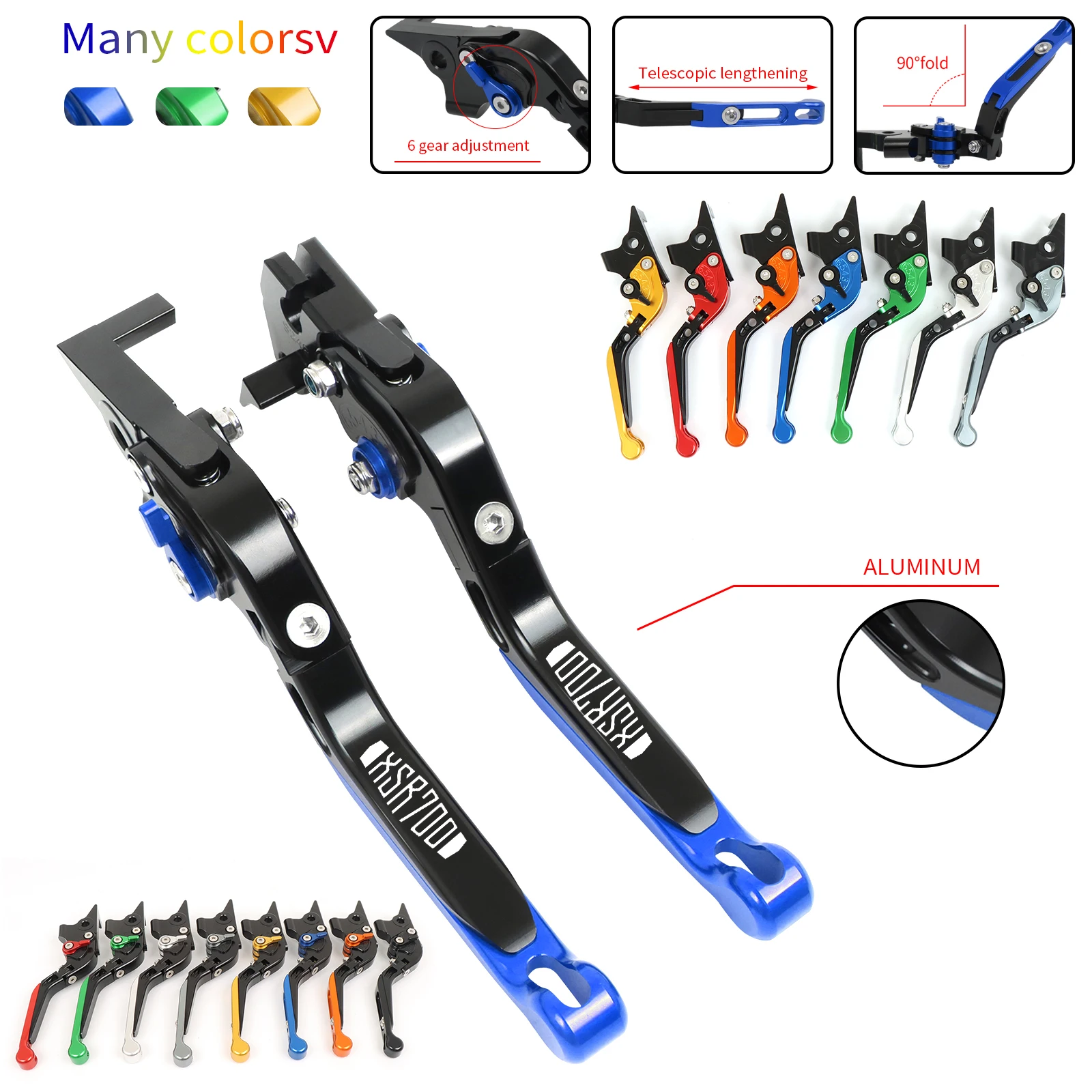 Per Yamaha Xsr 700 Xsr700 Tracer 700 Gt 2015-2020 Moto Cnc Regolabile Pieghevole Estensibile Freno Leve Frizione Accessori