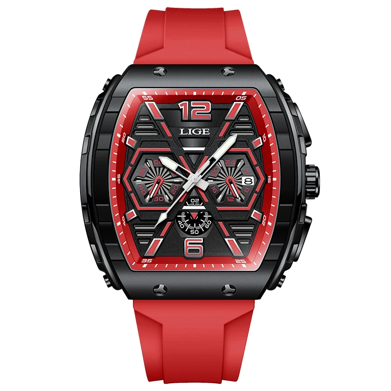 LIGE Luxury Waterproof Quartz Wristwatch Raise Wrist