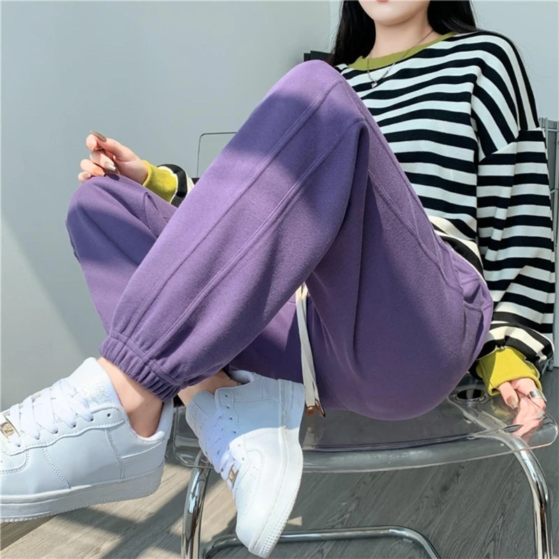 

Women Cinchs Bottom Sweatpants Joggers High Waist Baggy Pants Sporty Gym Athletic Fit Jogger Pant Trousers