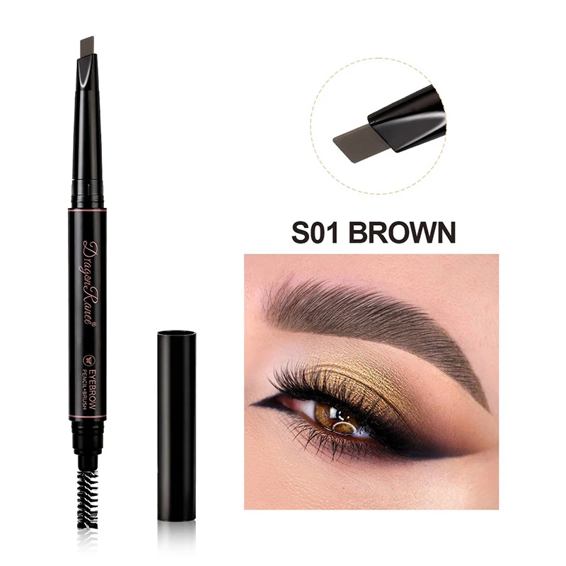 Dual-ended Waterproof Eyebrow Pencil With Triangular Fine Tip_voghion.com