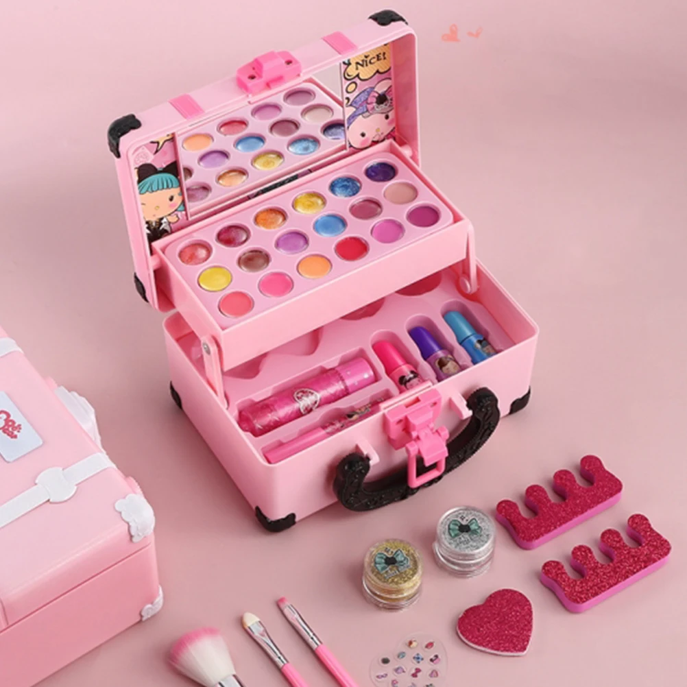 

Kids Make Up Toys Makeup Toy Cosmetic Bag With Makeup Tools Gift For Girls
