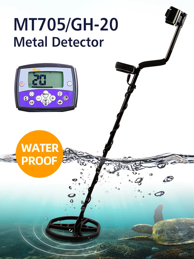 MT 705 GH 20 Underground Metal Detector High Sensitivity Gold Scanner Treasure Hunter Search Finder with