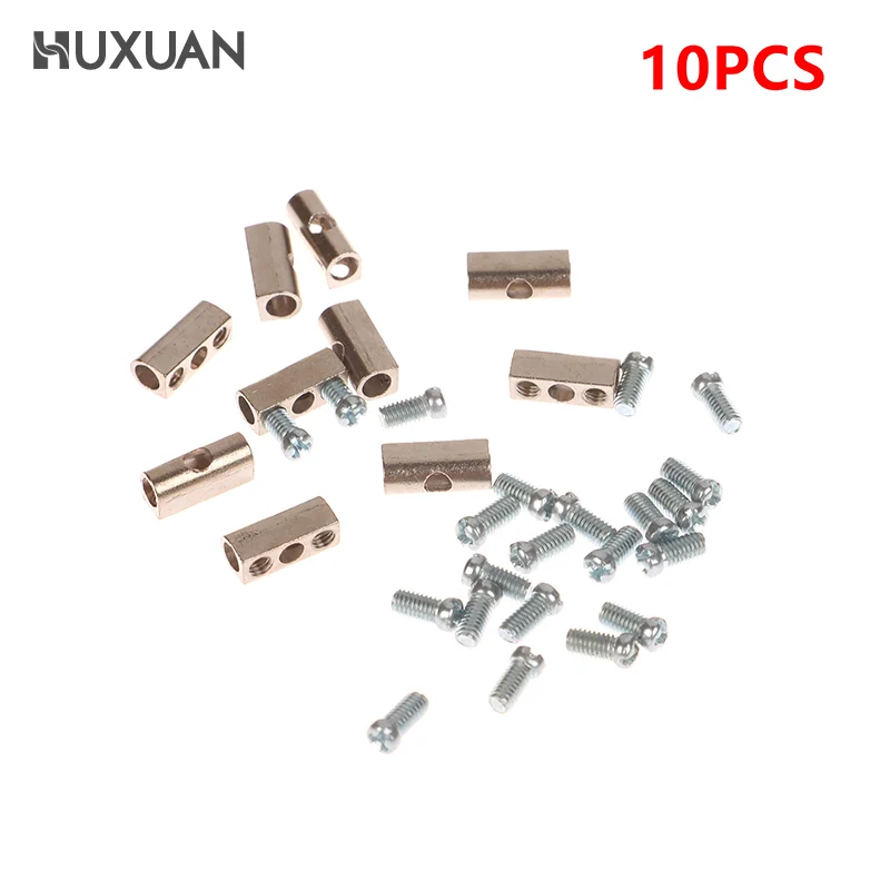 10Pcs Wire Rope Buckle DIY Double Hole Thread Lock Wire Rope Fixing Parts Lighting Hanging Rope Hardware Accessories