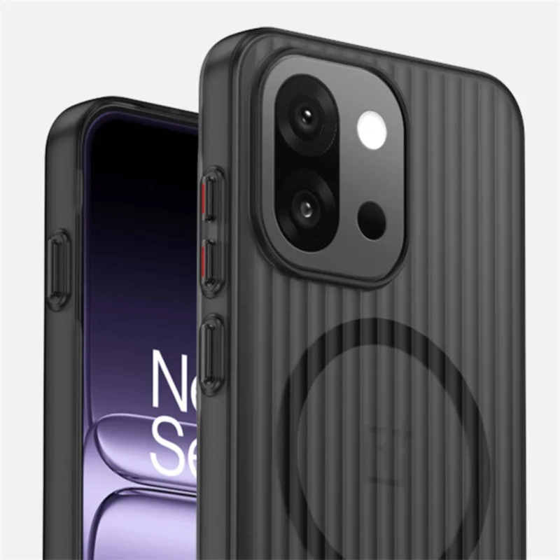Corrugated Matte Transparent Hard PC Magnetic Anti-Drop Phone Case