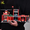 HUIQIBAO 756pcs Fire Station Model Building Blocks Truck Helicopter Firefighter Bricks City Educational Toys For Children Gift 5