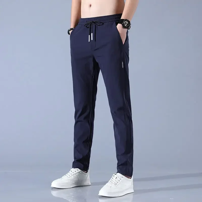 2025 Men's Golf Clothing Pants Polyamide Fabric Elasticity Quick Dry Men Trousers Sweatpants Spring Korea Man's Running Wear 4