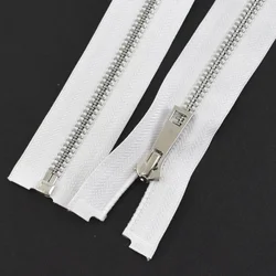 Durable Metal Zipper Repair Kit with Silver Teeth - Variety of Lengths & Pack Sizes Available - 80cm (White)