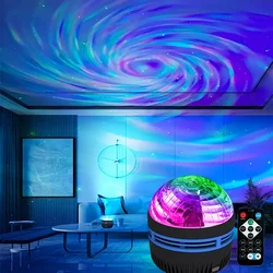 Multi - Color LED Galaxy Projector Light with Remote Control for Mesmerizing Nighttime Ambiance (Aurora with Remote)