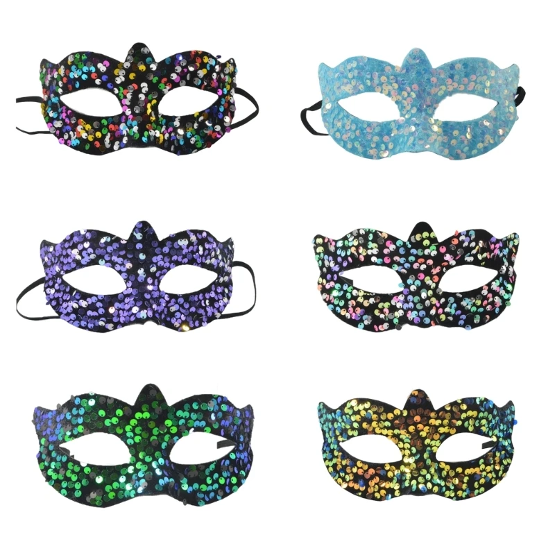 Masquerade Mask Shiny Sequins Mask Half Face Mask Halloween Party Mask Evening Prom Mask for Carnivals Night Club-Ball sexy lace mask women eye masquerade halloween party masks masked ball cosplay masque venetian costumes carnival half face mask