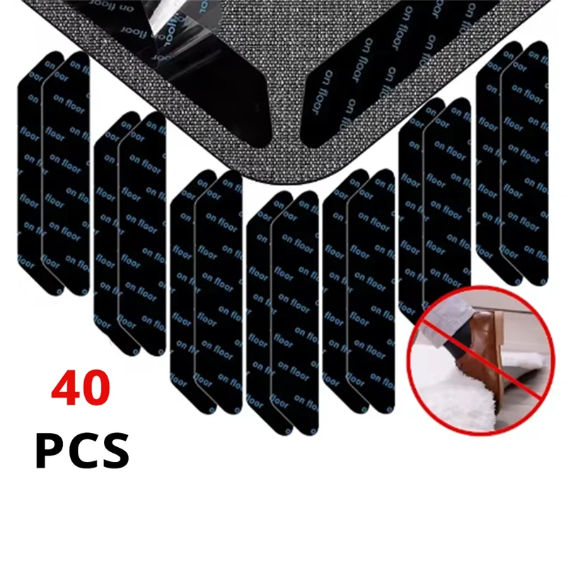 Carpet Non-Slip Sticker Reusable Washable Anti Curling Carpet Patch Fixed Stickers Floor Rug Mat Tape Gripper Corner Pad