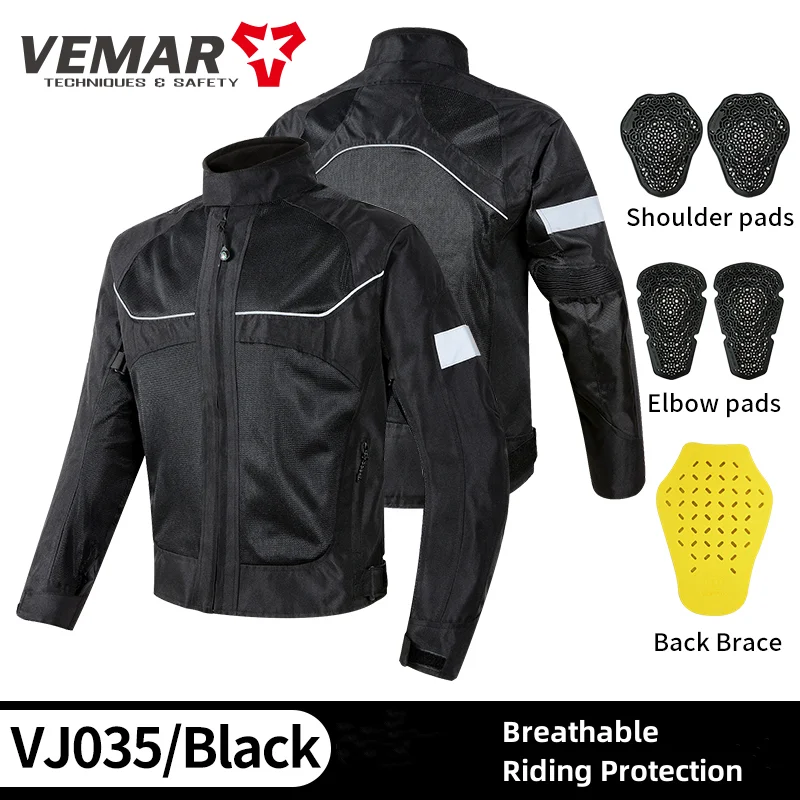 Vemar-Chaqueta de moto de verano para hombre, chaqueta de