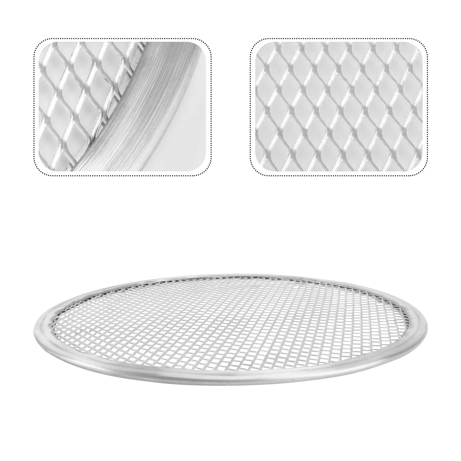 Pizza Stone Mesh Baking Pan 16 Inches Aluminum Seamless Tray Home Kitchen Pans Restaurant Toaster Oven 1