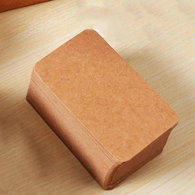 Vintage Blank Card DIY Greeting Cards Graffiti Word Cards Wedding Party Gift Thick Kraft Paper Postcards invitations 100pcs
