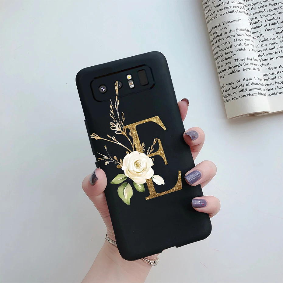 Chic Soft Silicone Phone Case with Cute Letters