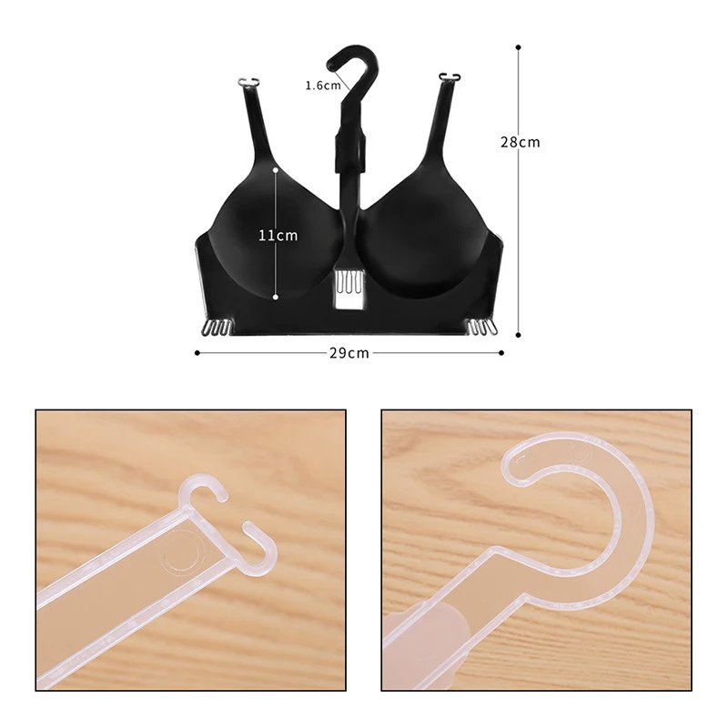 34C cup size Lady Bra display plastic hanger Plated metal effect