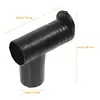 2pcs Right Angle Clothes Connector Joints Universal Single Double Pole Drying Rack Plastic Black Clothes Rack Supply 3