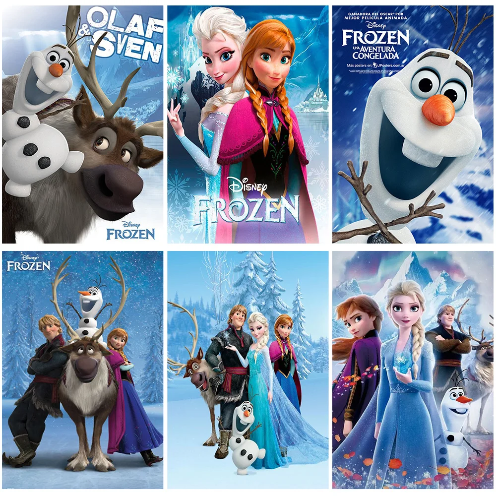 

Алмазная 5D картина Diseny, мультяшная картина с изображением холодной принцессы, ледяных сестер, Эльзы, Анны, полная мозаика, искусственные картины, домашний декор