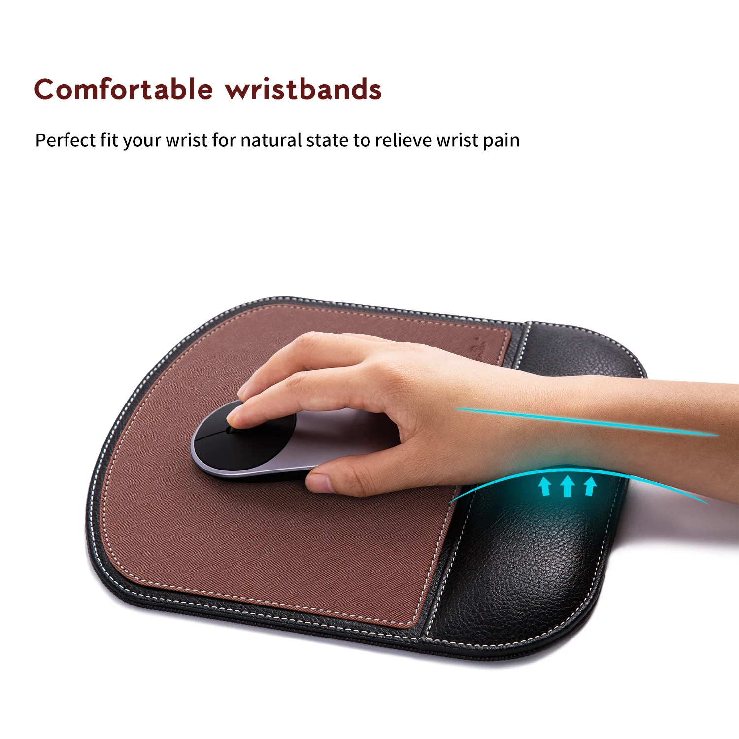 Mouse Pad High Quality Ergonomic Mouse Pad Wrist Pad PU Wrist Rest Anti-Slip Mouse Mat Support Mat Computer Mousepad for Office Pc Gamer