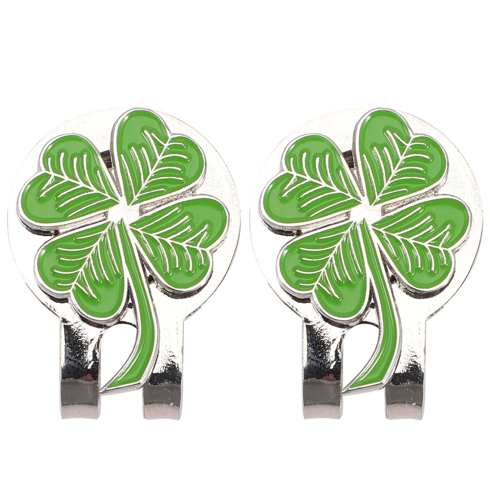 

2 Pcs Golf Hat Clip Wear-resistant Golfs Marker Delicate Ball Magnetic Metal Clips Man Markers Accessory