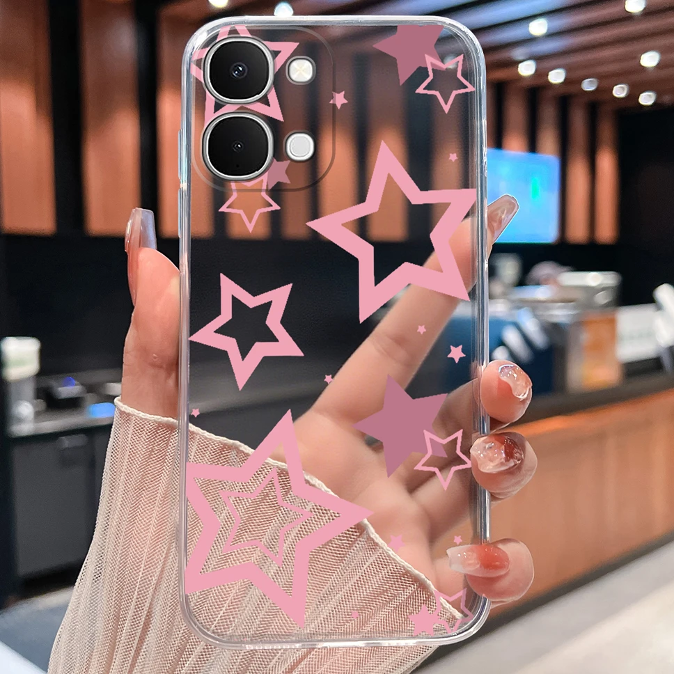 Cute Cat Cartoon Soft TPU Protective Phone Case - Clear Silicone Shockproof Cover