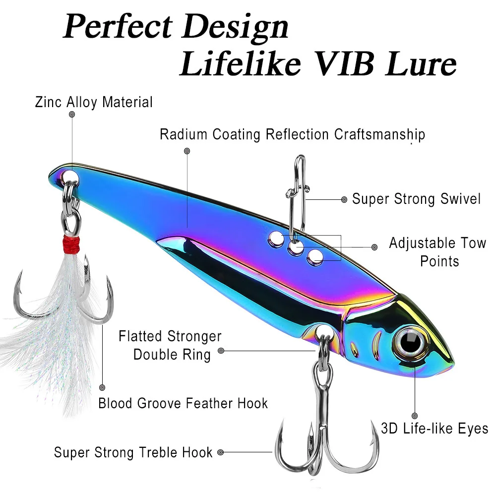 Vibration Bait Metal Blade Fishing Lure  Fishing Lure Vibration Metal  Spinner - Fishing Lures - Aliexpress