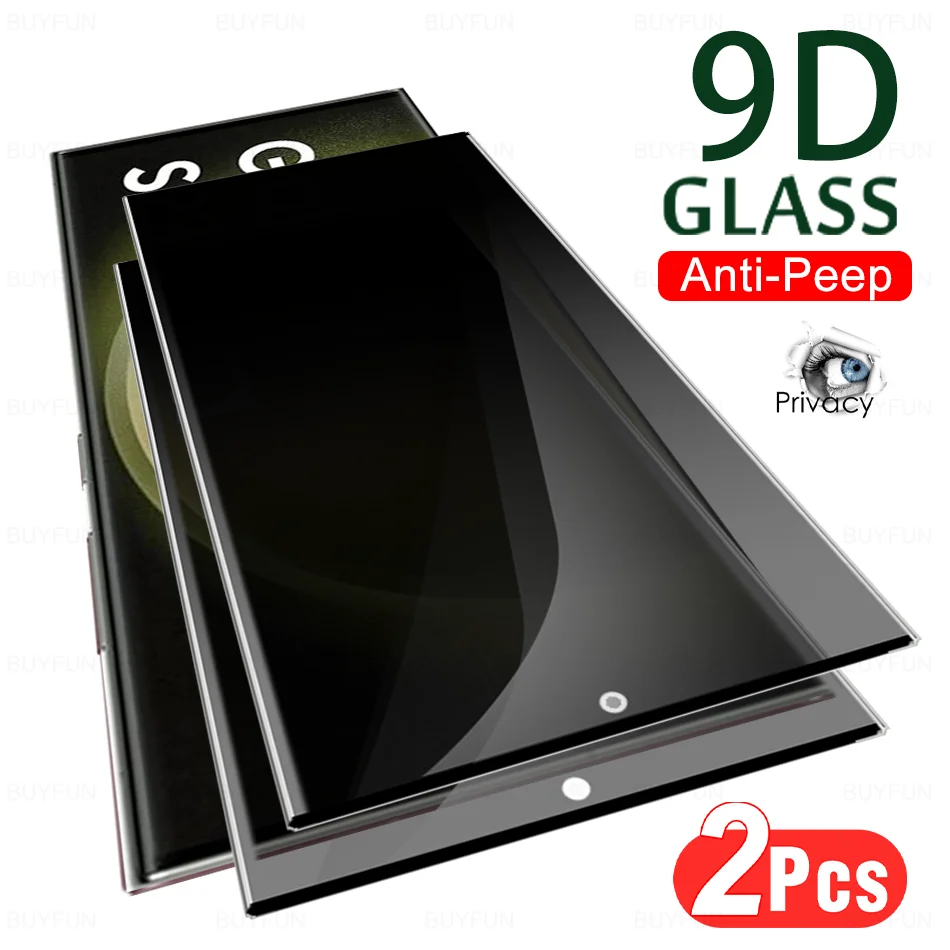 

Для Samsung Galaxy S24 S23 S22 Ultra 5G Glass 2Pcs конфиденциальность закаленное стекло S24Ultra S23Ultra S 24 Plus защита экрана Anti-peep