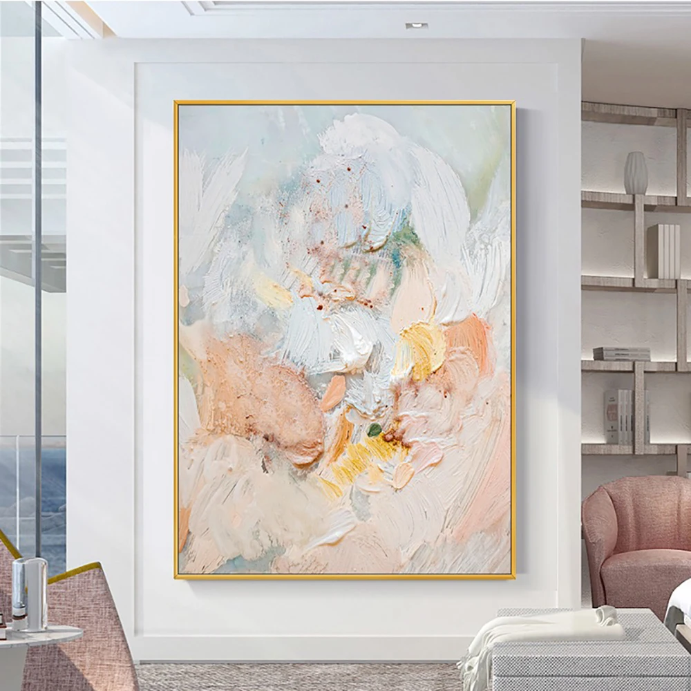 

Abstract Texture Painting On Canvas Hand Painted Large Size Thick Color Acrylic Painting Abstract Modern Wall Art Decor Poster