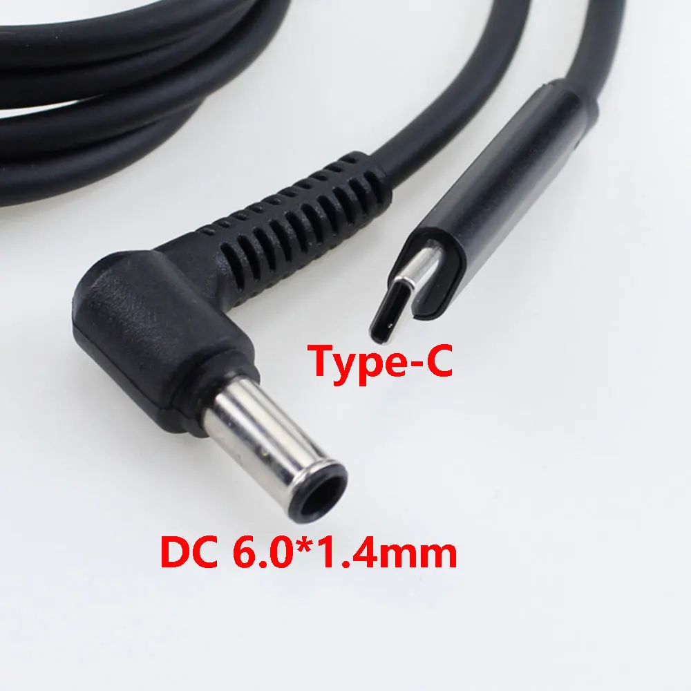 

(6.0x1.4mm) 90° Right Angled USB Type C PD Laptop Charging Cable Cord Dc Power Adapter Converter DC 6.0*1.4mm Male