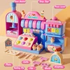 Kids Plasticine Food Make Machine Creative Toy DIY Slime Making Kit Simulation Hamburg Ice Cream Mold Kitchen Toy for Girls Gift 2