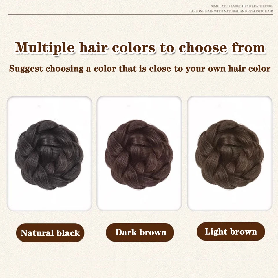Synthetic Hair Wig for Women Fried Dough Twists Ball Hair Bun