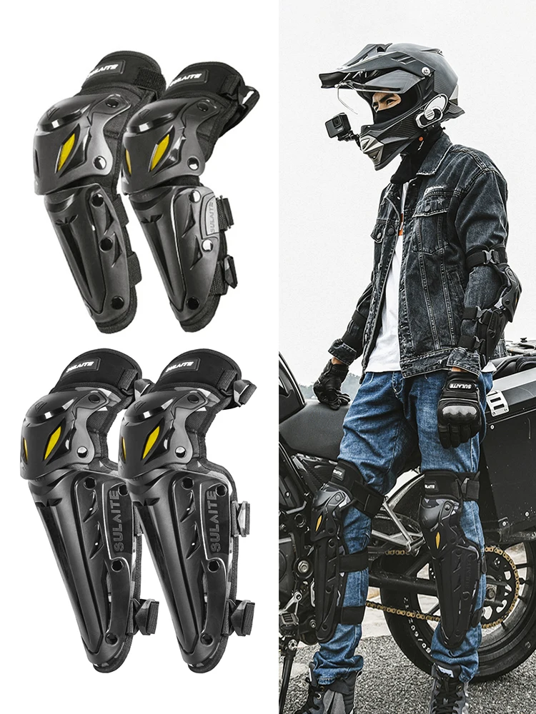 SULAITE 1/2pair Knee Elbow Combo Motorcycle Thicken Knee Pads Protective Gear Equipment Motocross Motorbike Riding Elbow Guard 4