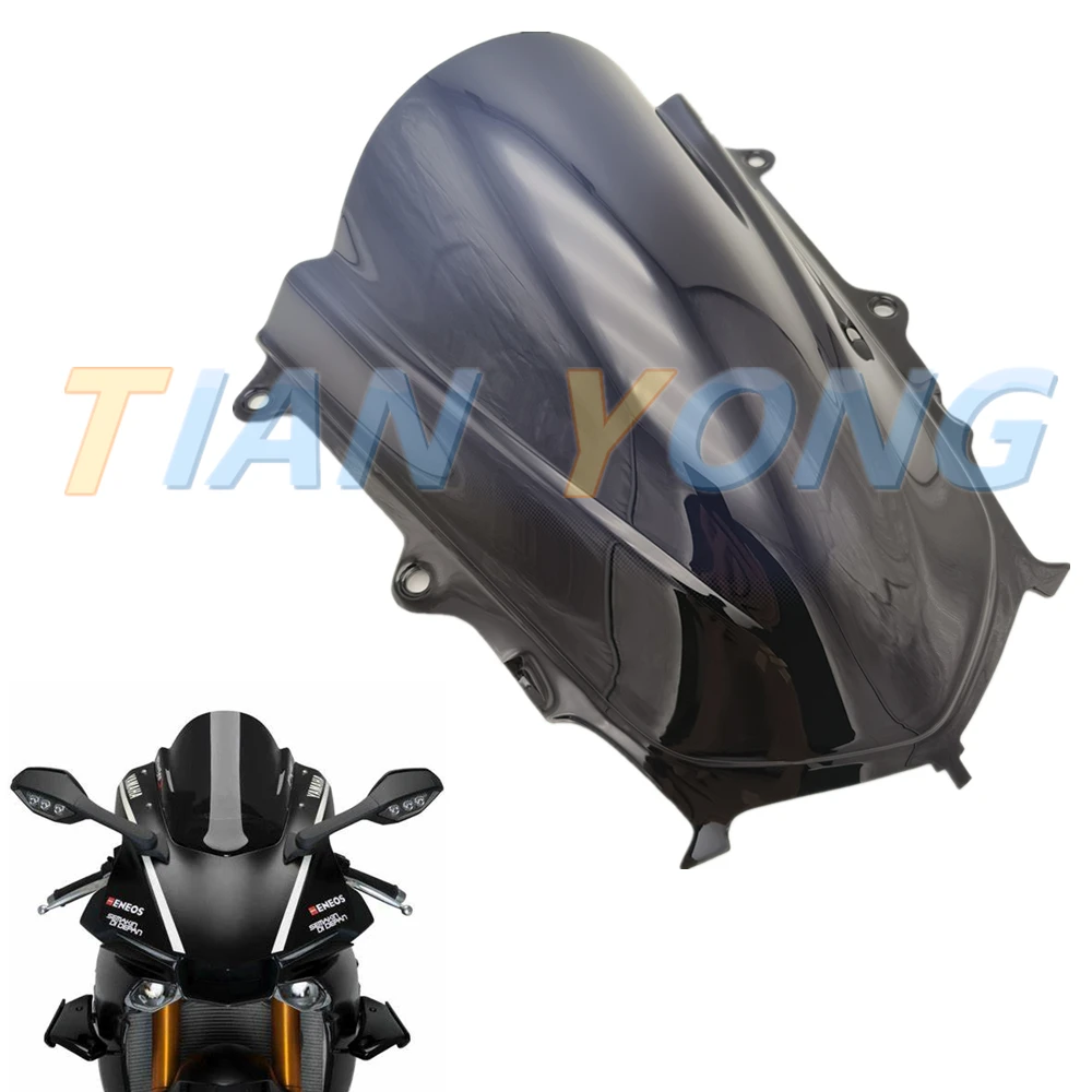 

Для Yamaha 2015 2016 2017 2018 YZF R1 R1M R1S YZFR1 ABS дымчато-черный ветрозащитные аксессуары двойной пузырьковый отражатель ветрового стекла