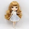 ICY DBS Blyth doll 1/6 BJD Customized nude joint body with white skin, glossy face,blue background is matte face girl gift, toy 6