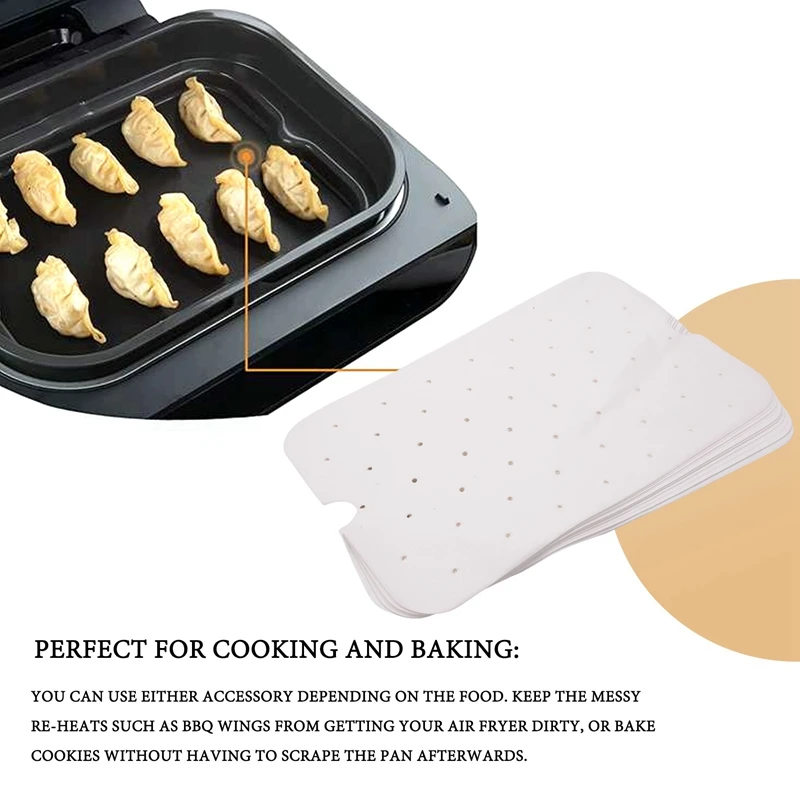 200Pcs Air Fryer Paper Air Hole Air Fryer Parchment Paper Liners For Ninja  Foodi Grill 5-In-1 AG301 4Qt Air Fryer - AliExpress