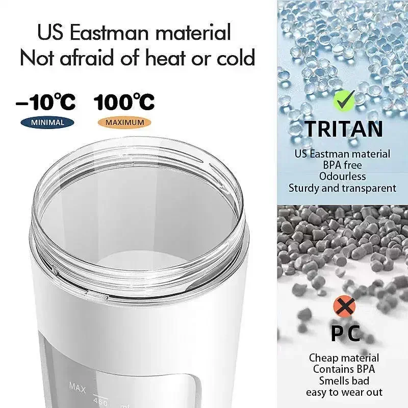Hot Portable Juicer Blender 600ml Rechargeable Ice Crusher Electric Mini Juice Cup Extractor Four Blade Knife Juice Machine